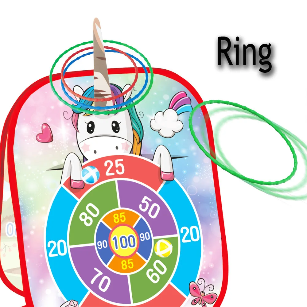 5 In 1 Tossing Game Board Set Cloth Target Score Rings Bean Bags Educational Toys Playing Indoor And Outdoor Sport Games