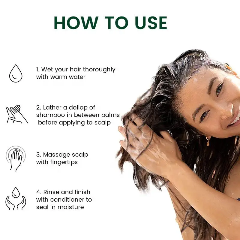 Tea Tree Oil Control Shampoo Hair Care Products Hair Loss Rosemary Organic Ginger Mint Oil Hair Growth Shampoo For Men And Women
