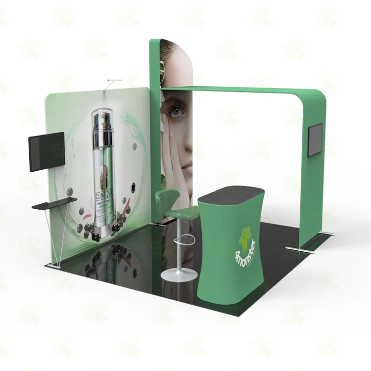 Hot sale aluminum portable  trade show standard exhibition booth 3*3 display stands
