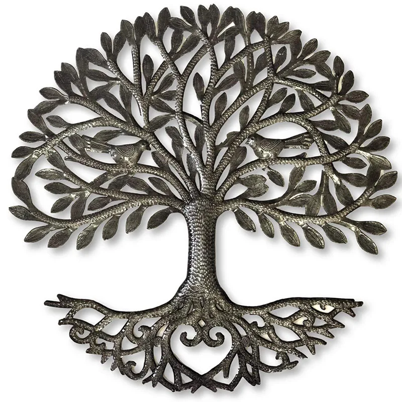 cactus metal art haiti Haitian Family Tree of Life Roots Flowers Decorative Wall Sculpture Home Decor Wall Hangings Family Tree