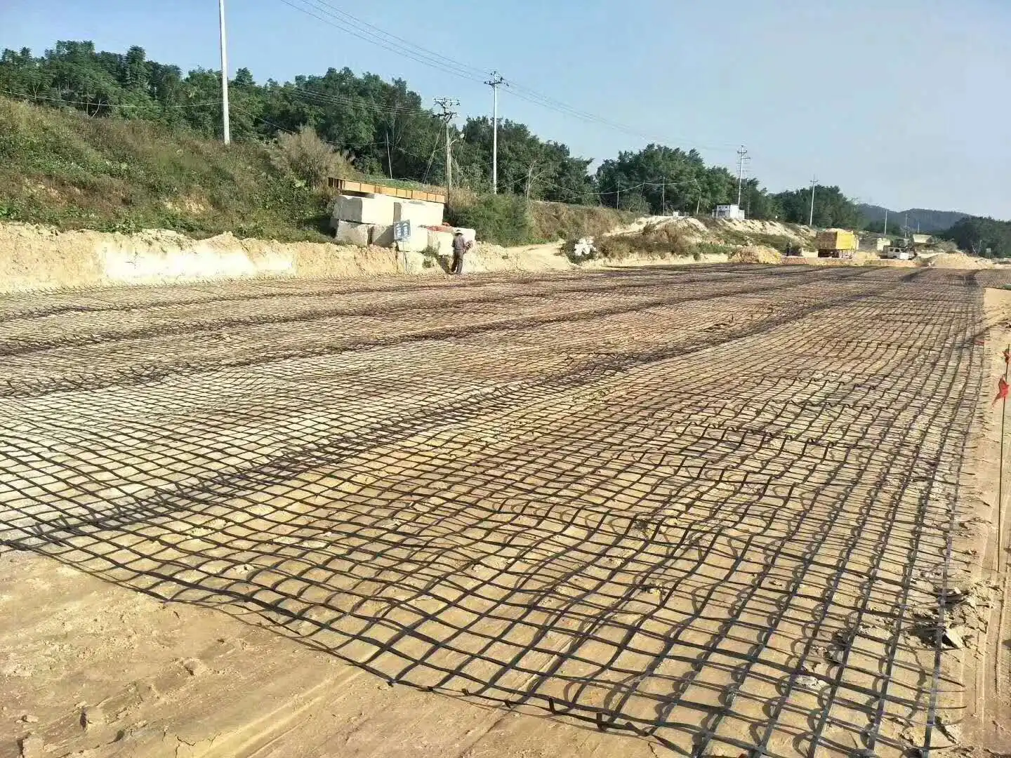 HDPE Biaxial Geogrid Composite Geotextile Geocloth Geocomposite Geogrid for road reinforcement