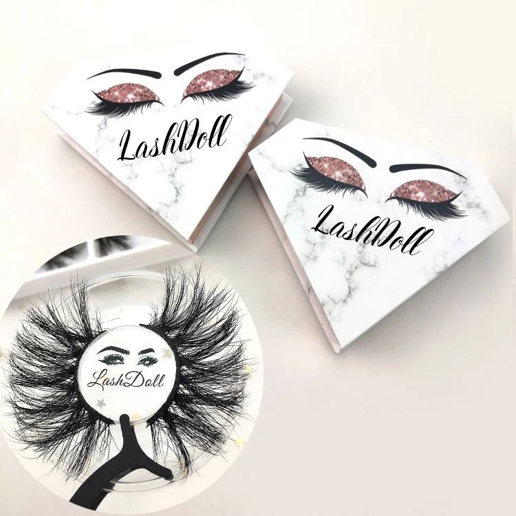  Ресницы для наращивания ручной работы 25 мм 5D норковые ресницы с индивидуальной коробкой