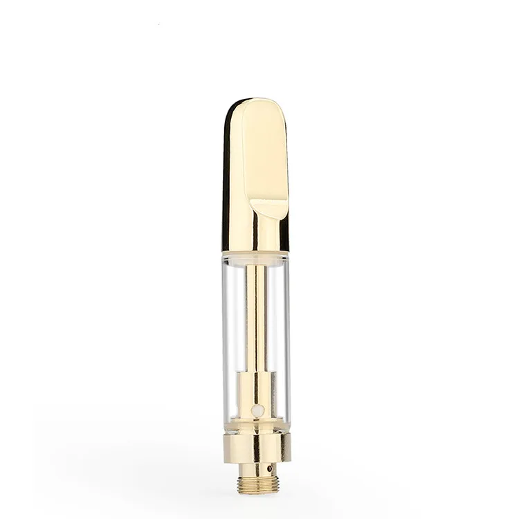 Золотой картридж CBD, пустой картридж CBD для масла, не протекает, картридж CBD для вейпа