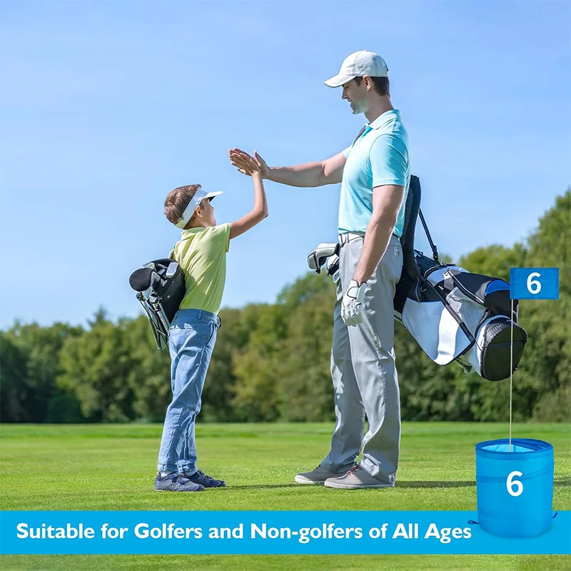 Factory Price Portable Outdoor Backyard Beach Golf Yard Game Bucket Golf Game 6-Hole Set Golf Chipping Game for Adults Family