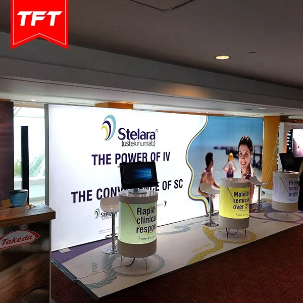 
 Китай, легкий современный домашний портативный двухсторонний 3X6 выставочный стенд для освещения на продажу  