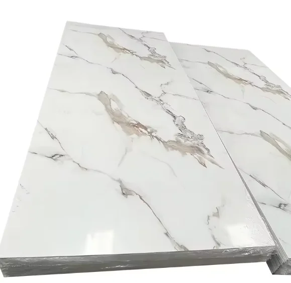 Indoor qualified Plastic marble PVC wallboard decoration high gloss wall covering UV board