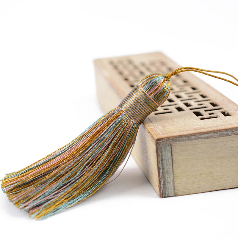 LONGJIE tassel supplier handmade polyester multi-colors decorative tassel for decoration