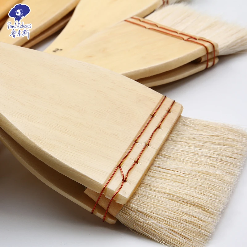Paul Rubens Watercolor Paint Brush Acrylic Brushes Art Drawing Tools Supplies Scrubbing Wool Wood Gouache Art Gift Set - 116-3#