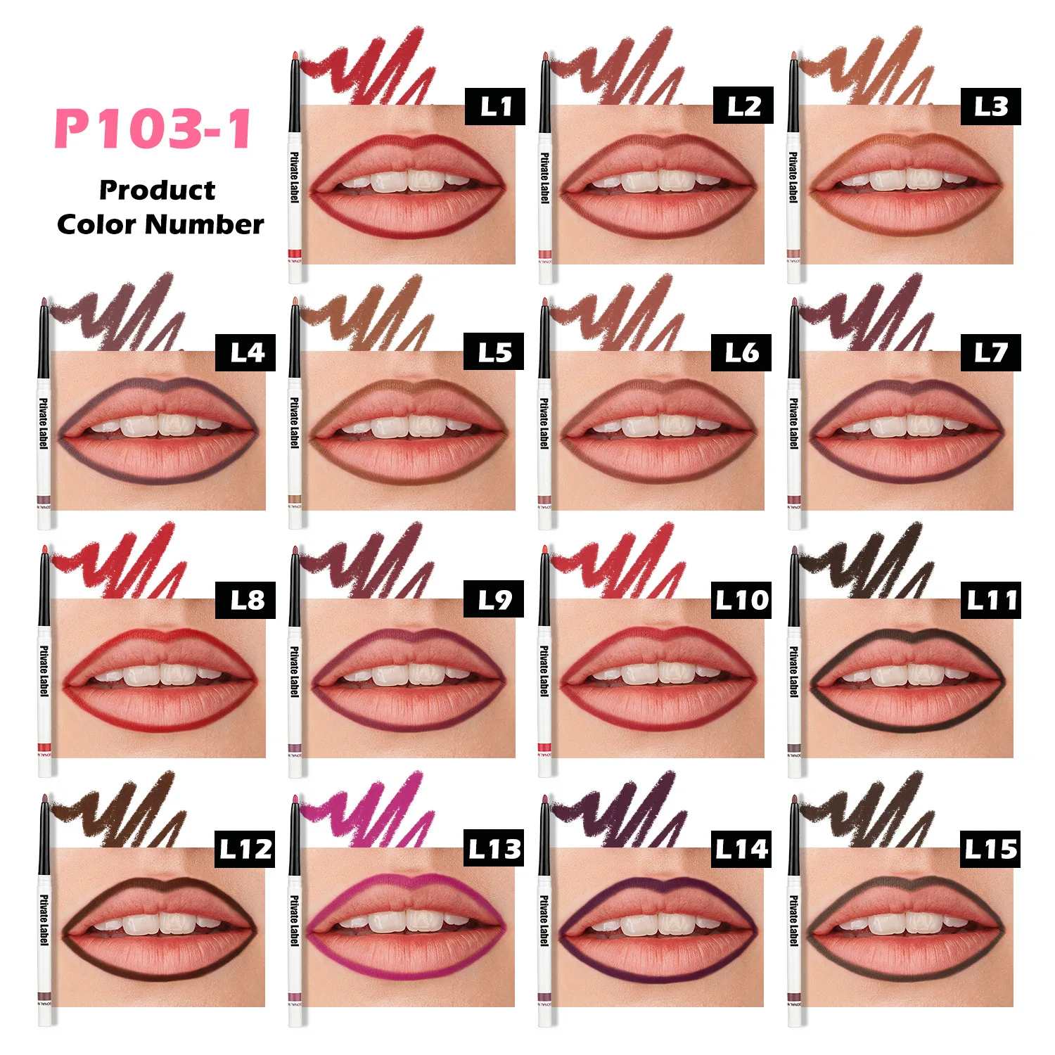 Lip Liners Custom Private Label Waterproof Long Lasting Lip Liner Pen Vendor