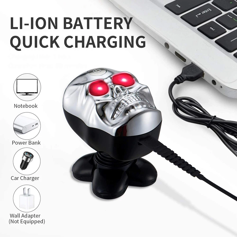 6 In 1 Portable USB Rechargeable 5 Heads Shaver Waterproof grooming kit Shaver skull shaver