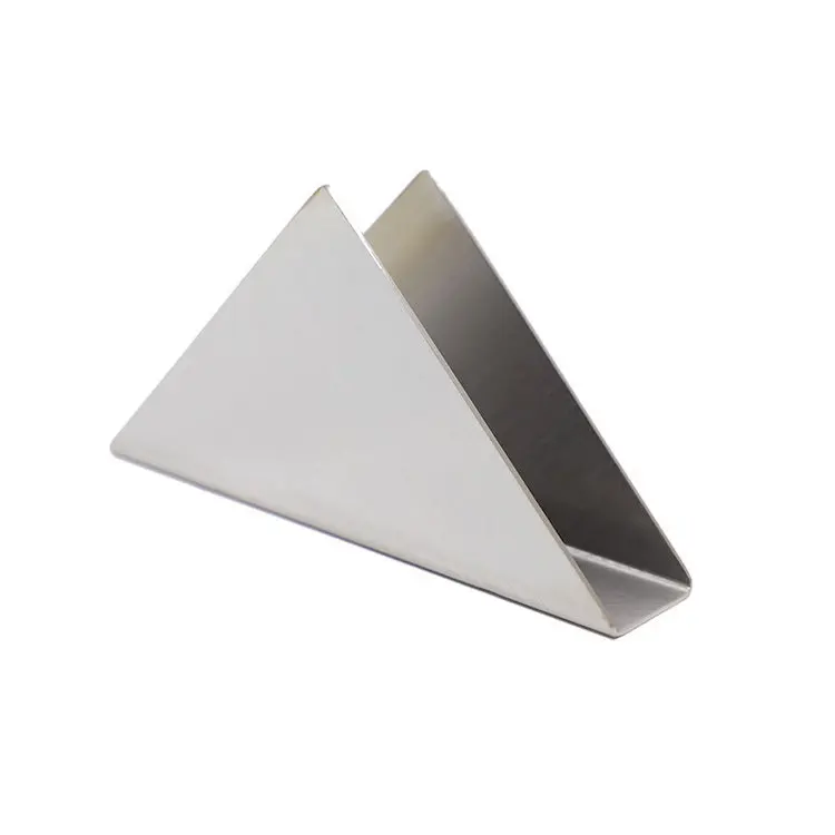 Gold Metal Napkin Holder Paper Towel Seat Clamp Metal Tissue Holder Stainless Steel Triangle Vertical Metal Napkin Holder