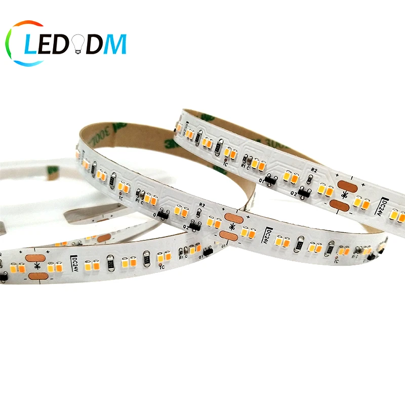 2 провода PWM CCT тусклые до теплых светодиодных лент 1800-3000k SMD2216 гибкие светодиодные полосы цвета DC24V 224 светодиоды/м 120 3 года