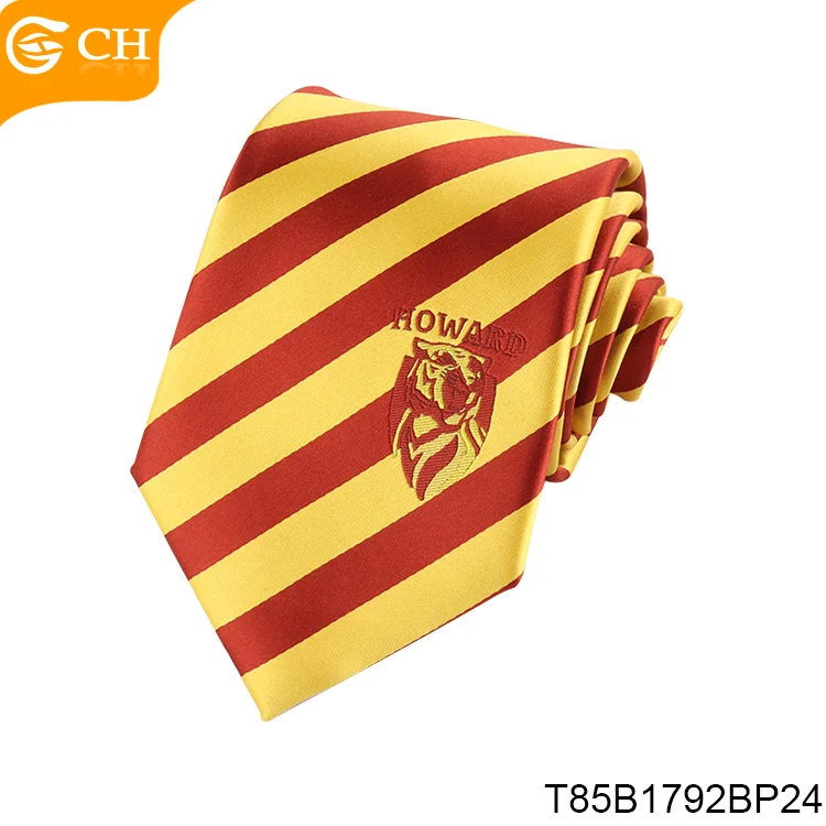 Professional Factory Woven School Neckties Custom Hot Sale Stripe Twill Polyester Ties Custom Logo Company Bank School Ties