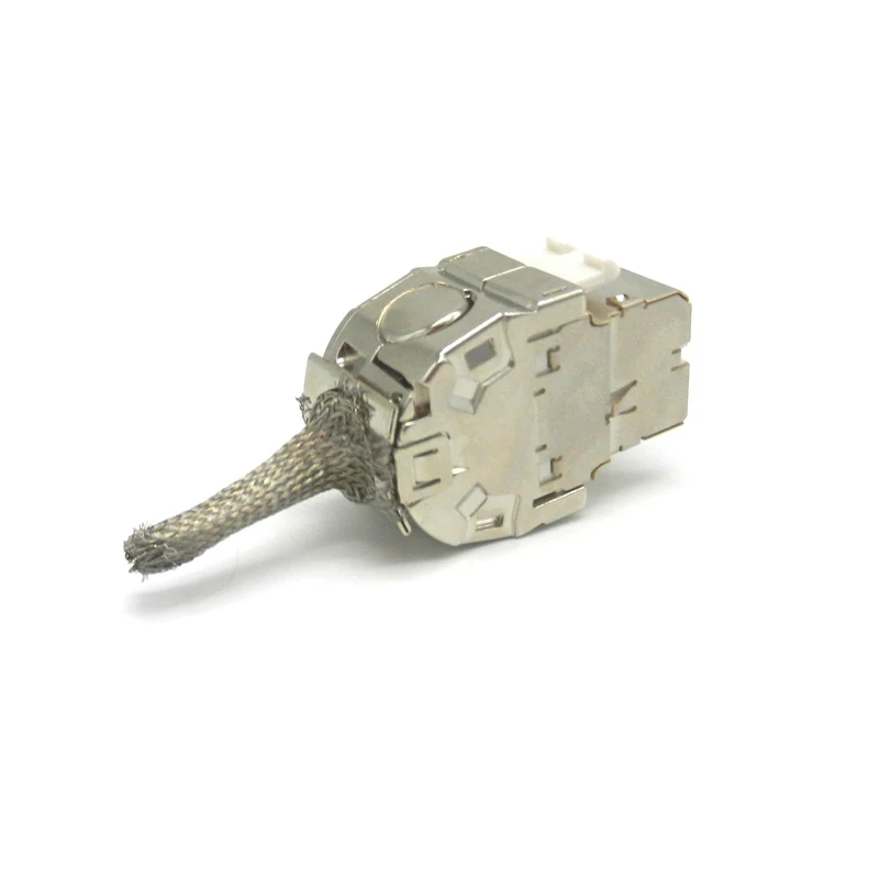  Новый дизайн цинковый сплав 10G 180 градусов FTP toolless cat 6a Экранированный cat6a keystone jack