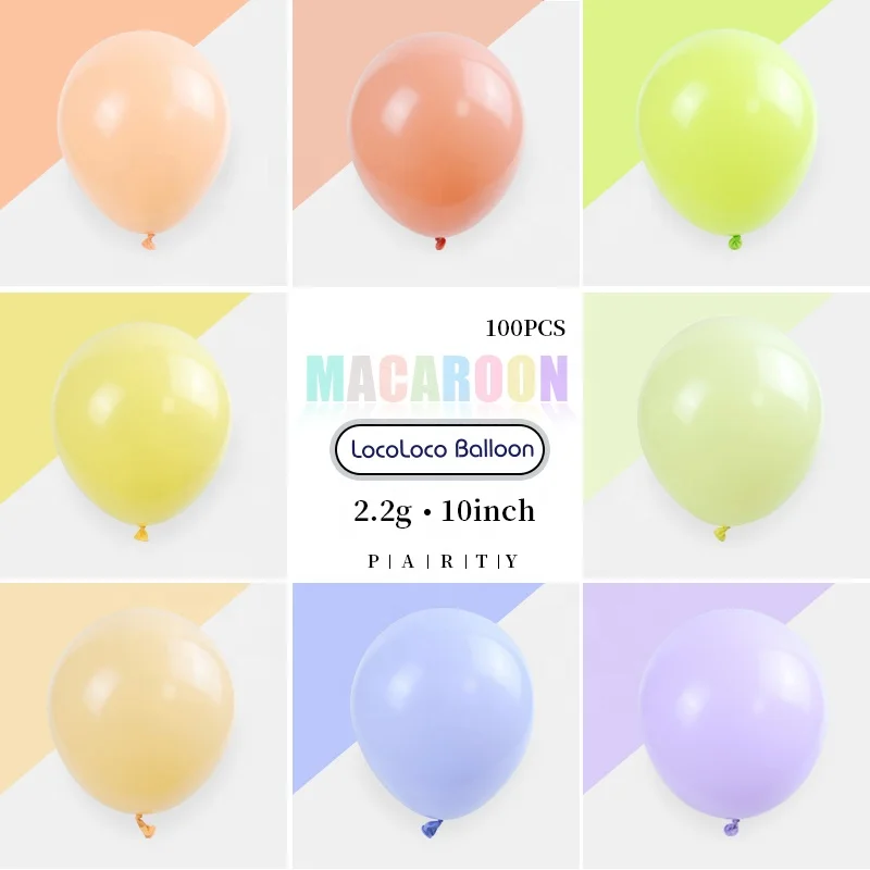 100pcs Latex Balloons 10 Inches globos color macarron Candy for party Wedding Graduation Kids Birthday Festive balloons