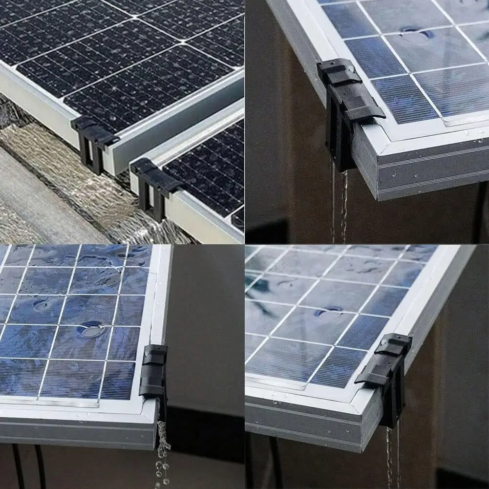 Solar panel pv module water dust dirty drainage dust  cleaning  clip device equipment