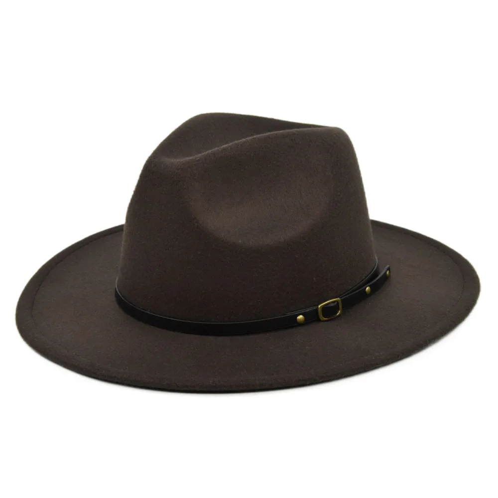 Solid Color Polyester Cotton Vegan Material Fedora hat Fedora Hats for Women Men Party Music Festival Fashion fedora hats