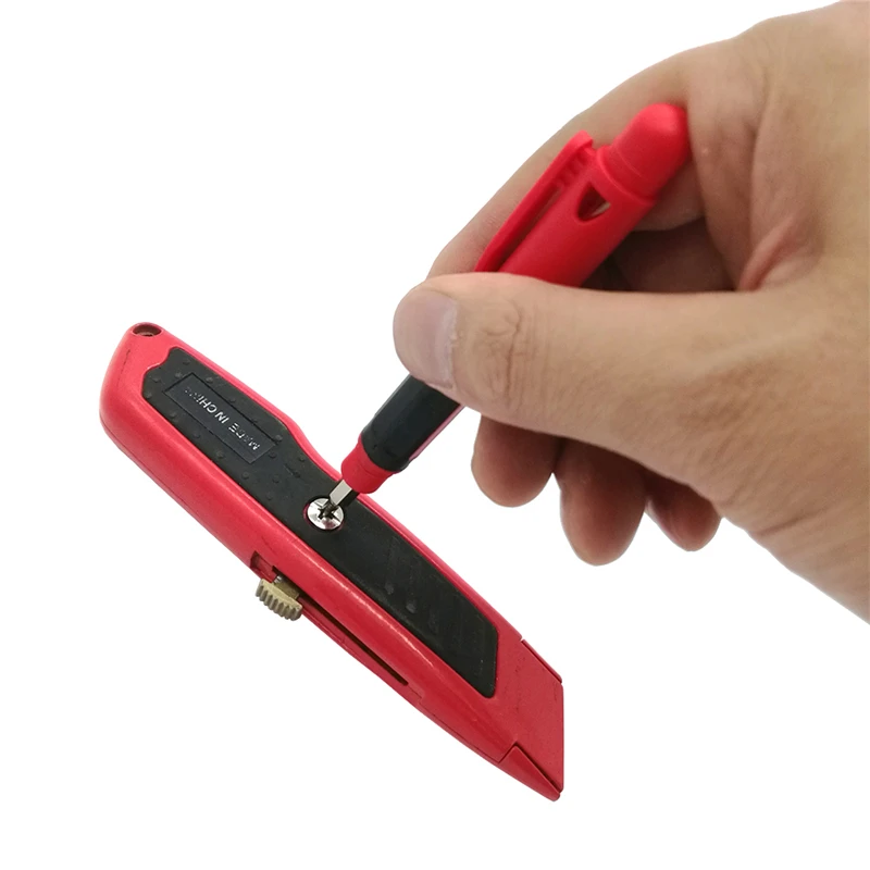 Mini Pen Screwdriver Slotted 3mm 4mm Phillips PH0 PH1 Screwdriver with Magnetic Pocket Tool DIY Hand Tools