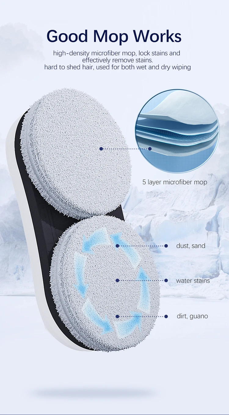 New Design W15S APP+Remote Control Glass Washer Window Cleaner Deep Clean Smart Glass Window Robot for Household