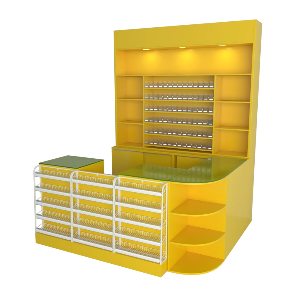 Wood Convenience Store Cash Table Dimension Grocery Cashier Checkout Counter