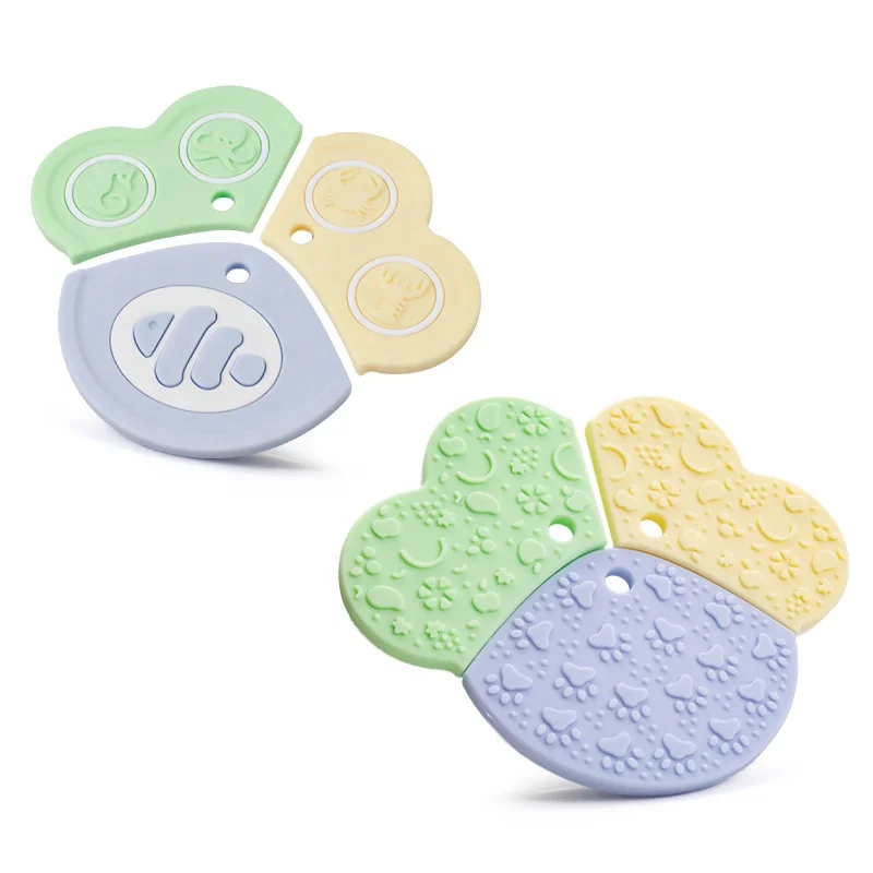3D Jigsaw Educational Silicone Toys Multifunction teether Kid Baby Activity Cube Free Combination Toy