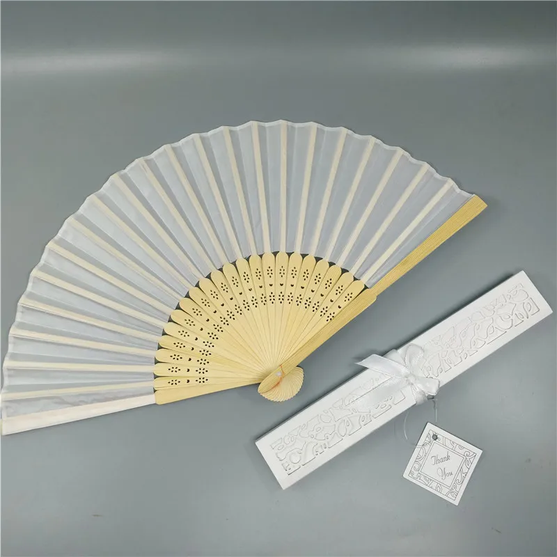 Wedding Souvenirs Silk Fan Bridal White Fan Custom Wedding Fan