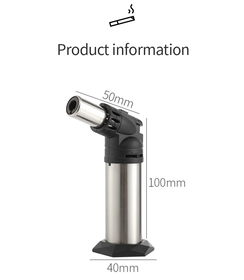 GF-911 Hot selling home use blow stainless steel butane smoking cigar torch lighter