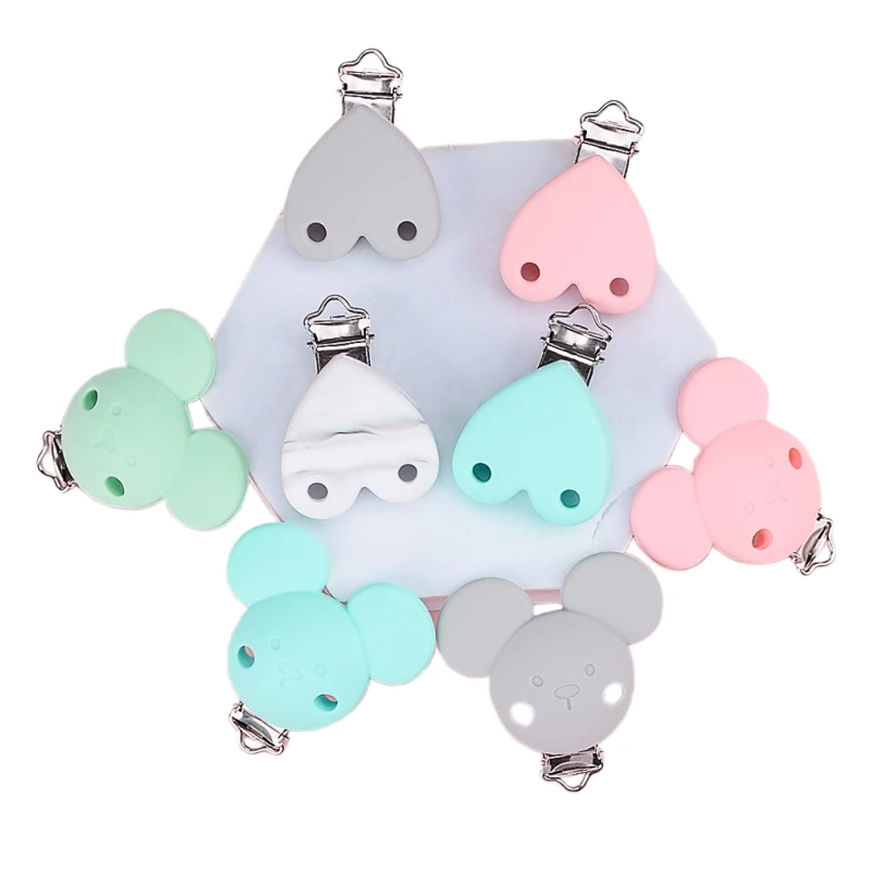 New Silicone Pacifier Clip Anti-drop Baby Pacifier Clip Silicone Baby Nipples Pacifier Clips Holder For DIY