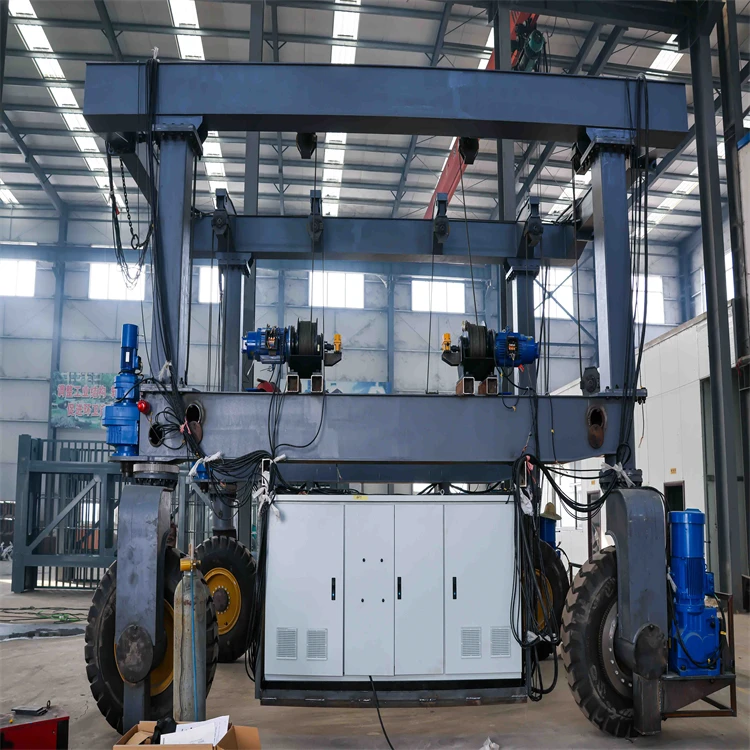 Customized new hydraulic double beam gantry crane 30 ton 50 ton rubber tyre gantry crane