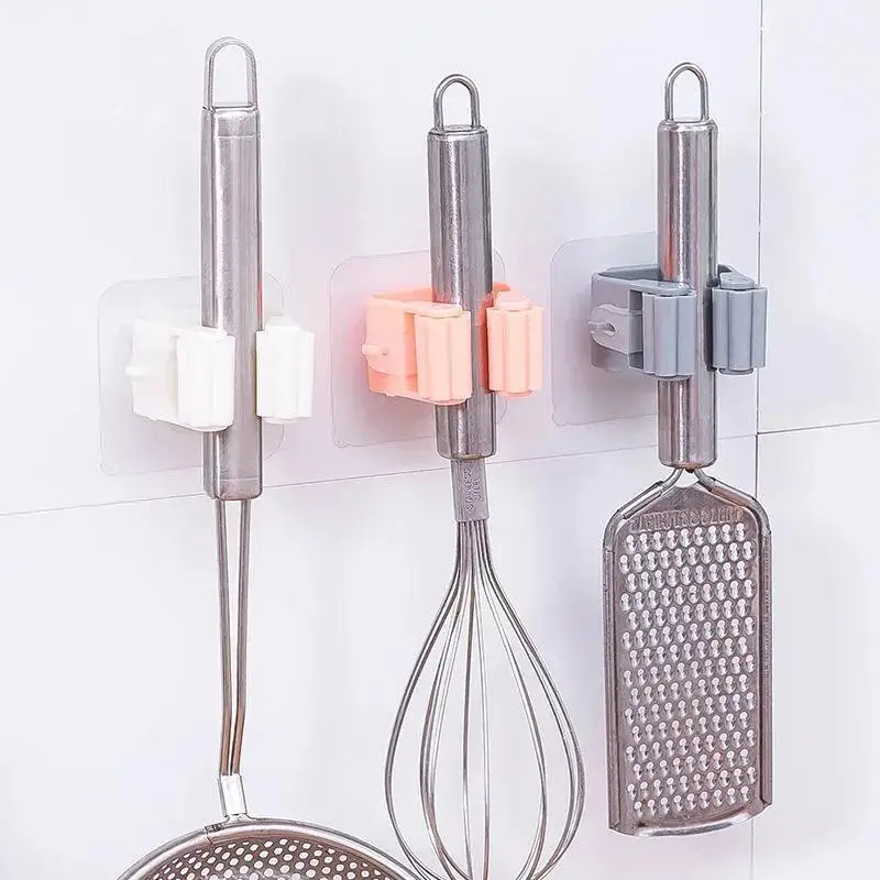 Настенный органайзер для швабры держатель вешалка щетки метлы стеллаж хранения в ванной комнате подвесные крючки труб домашние инструменты дома