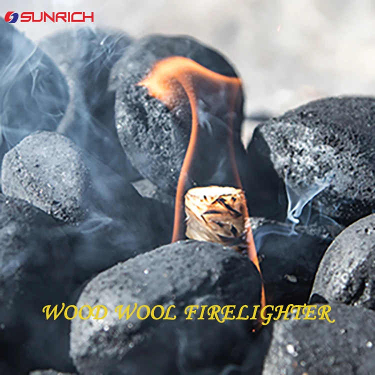 200 pcs per box Organic 100% All Natural Easy Burn Wool Wood Firelighter  Fireplace Fire Starter