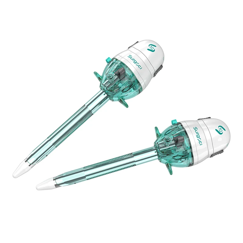 10mm Laparoscopic Instruments Plastic Trocars with Blunt Tip Disposable Blunt Trocar