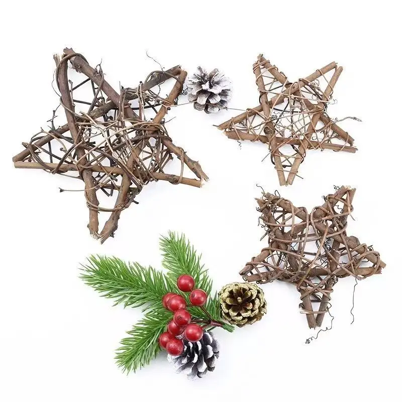 Cheap Wholesale Rattan Star for Christmas Seasonal Decor Accent, Christmas Tree Star