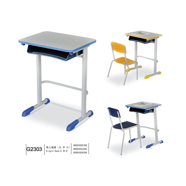 School Single Desk Chair Student School Furniture Study Table Chair Set by low price