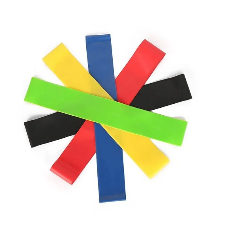 5 pcs 1 set Home Gym Fitness Exercise Elastic Power Heavy Strength Yoga Loop Resistance TPE bands Fitness Bands