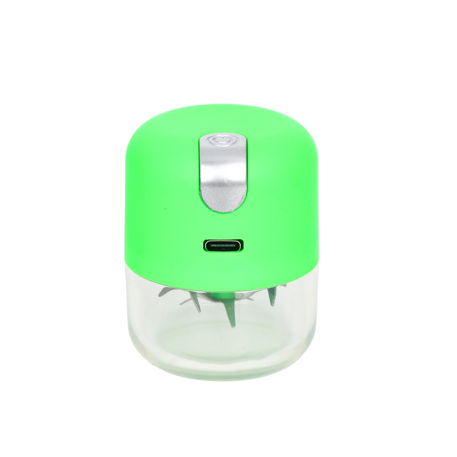 Wholesale 50mm 2 Layers Parts Blue Red Color Plastic Metal Vanilla Electric Herb Grinder Pepper Mill Crusher Smoking Accessories