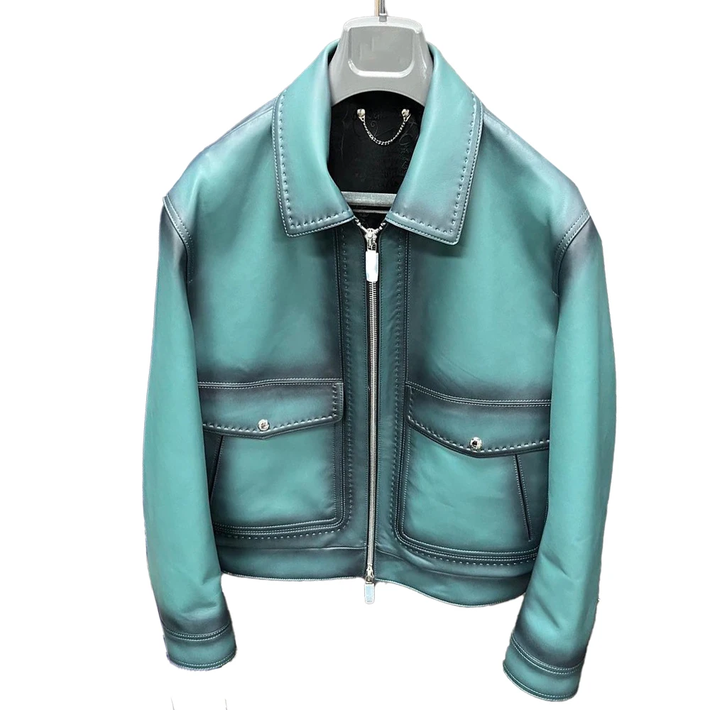 Cactus Corn Apple Plant Vegan Leather Jacket BIO Based Environmentally friendly Degradable Leather Waterproof Coat