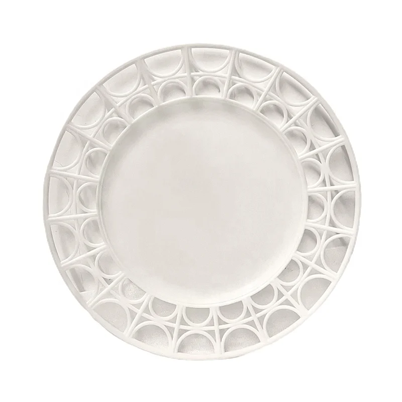 13inch round modern rustic charger plate white charger plates wedding plates