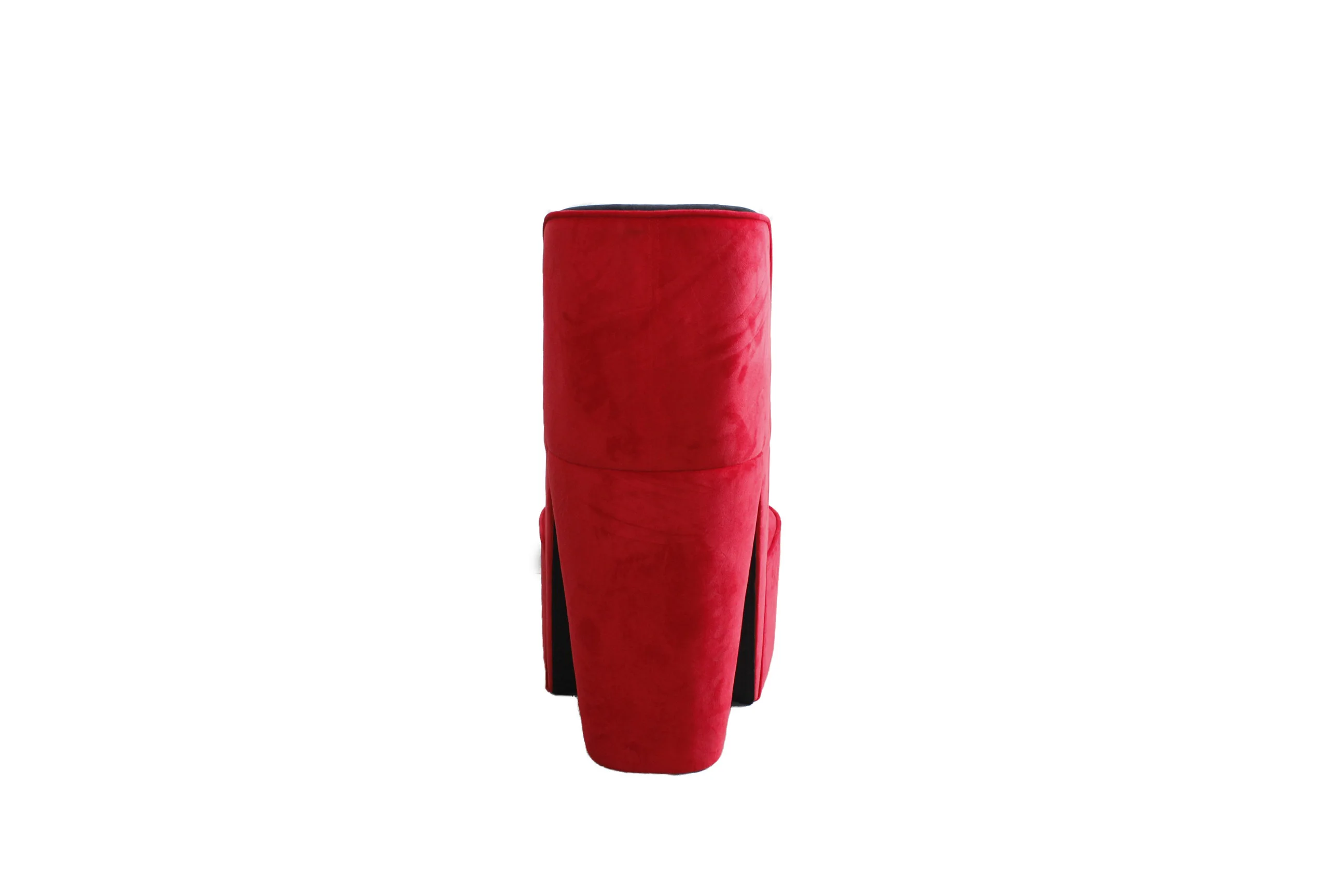 Full Of Design Sense Red Velvet Armless Accent High Heel Chair Leisure Chair