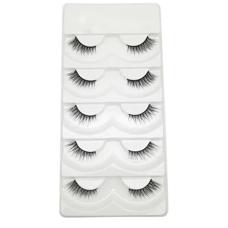 Asian Style Natural Lashes 5 Pairs Eyelashes Half Eye lash Fairy Self Grafting False Eyelashes Pairs