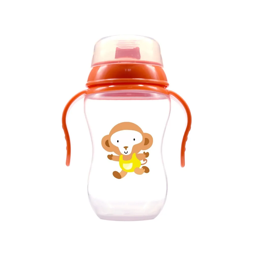 
Dongguan factory leakproof hard spout kids plastic training sippy cups children drinking bottles 