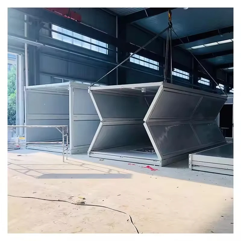 High Quality Easy to install prefabricated steel structure folding container houses for villas prefab house