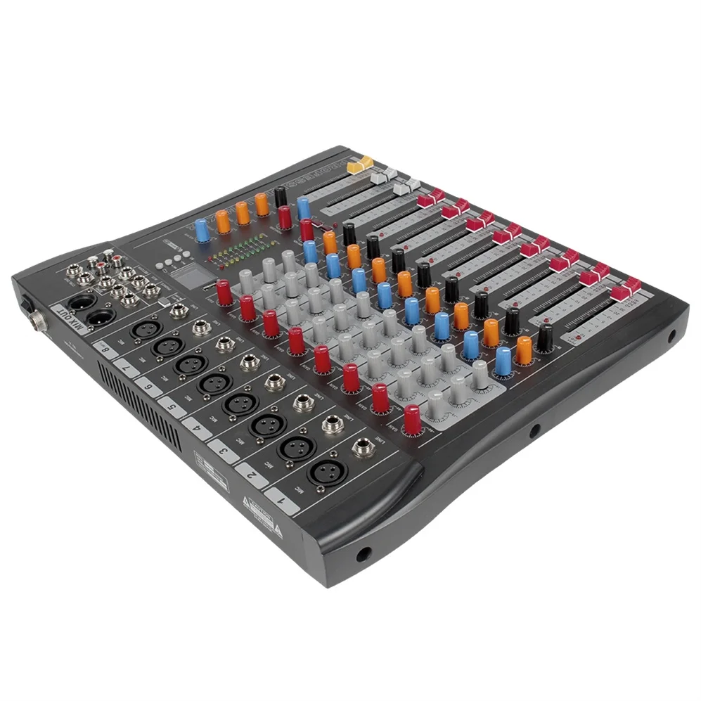 JIY CT8 professional audio mixer Built-in DSP reverb effect Digital 16 Channel Music DJ Audio console