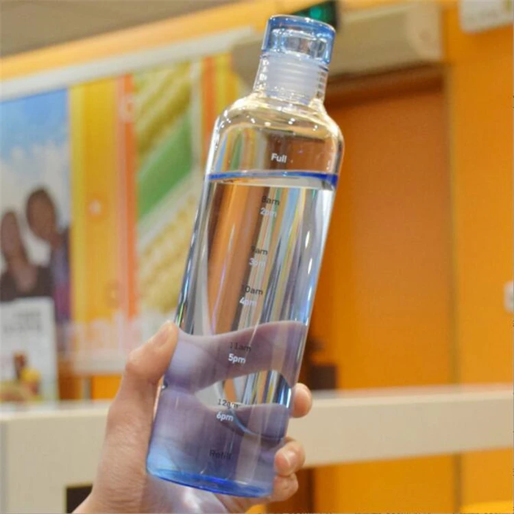 Manufactured Sublimation Blank Crystal Custom BPA Free Wholesale Drinking 1L Time Stamp Maker Borosilicate Glass Water Bottle