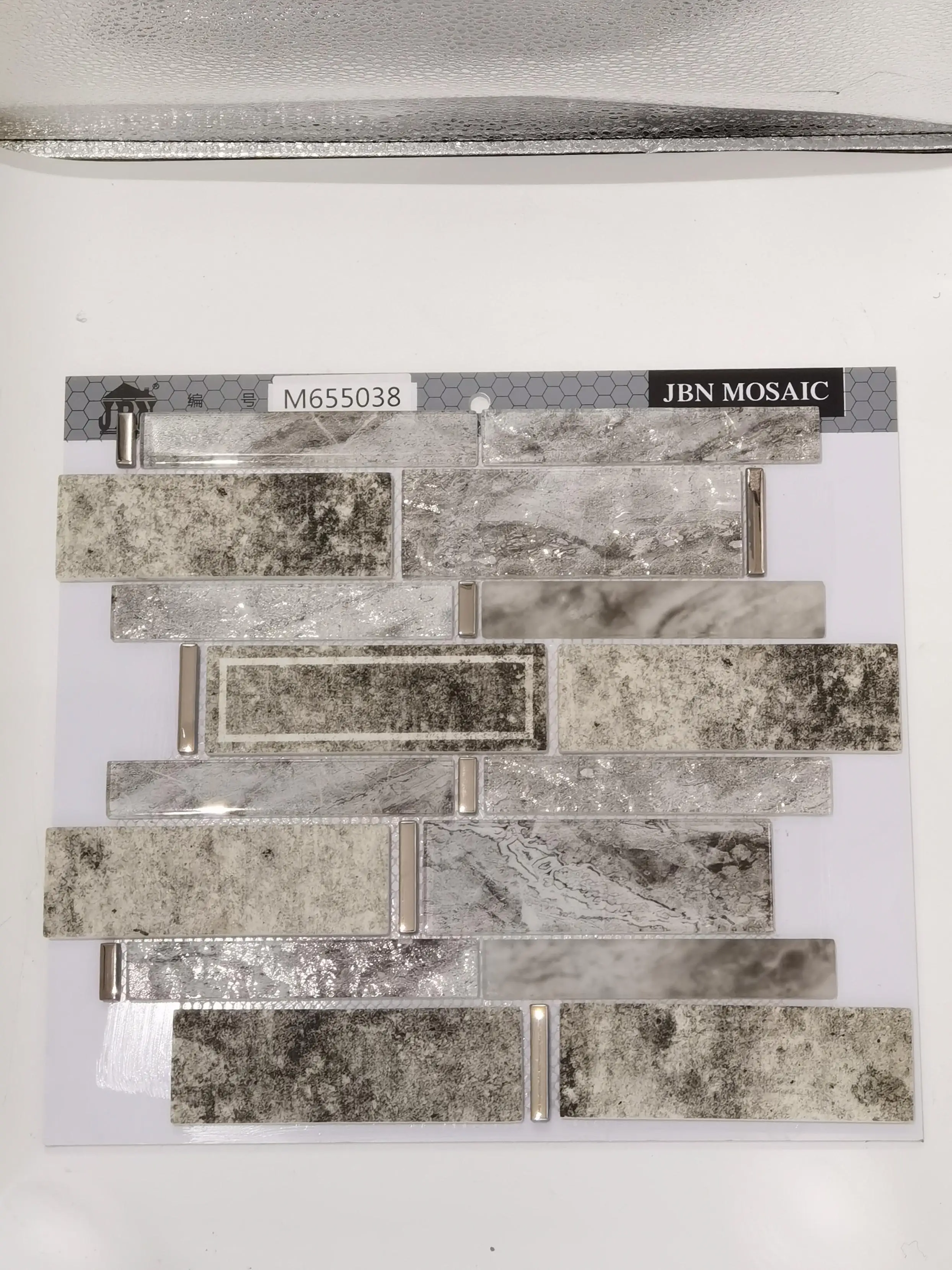 Foshan JBN Modern Design Ceramic Mosaic Tiles 304x304 Square Glass Mosaic in Mix Colors for Swimming Pool Bathroom Wall Decor