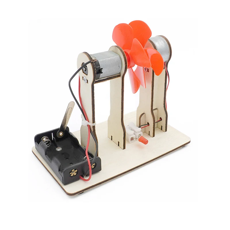 Wholesale Physics Educational Kit Diy Wooden Wind Driven Generator Model Science Stem Toys for Kids