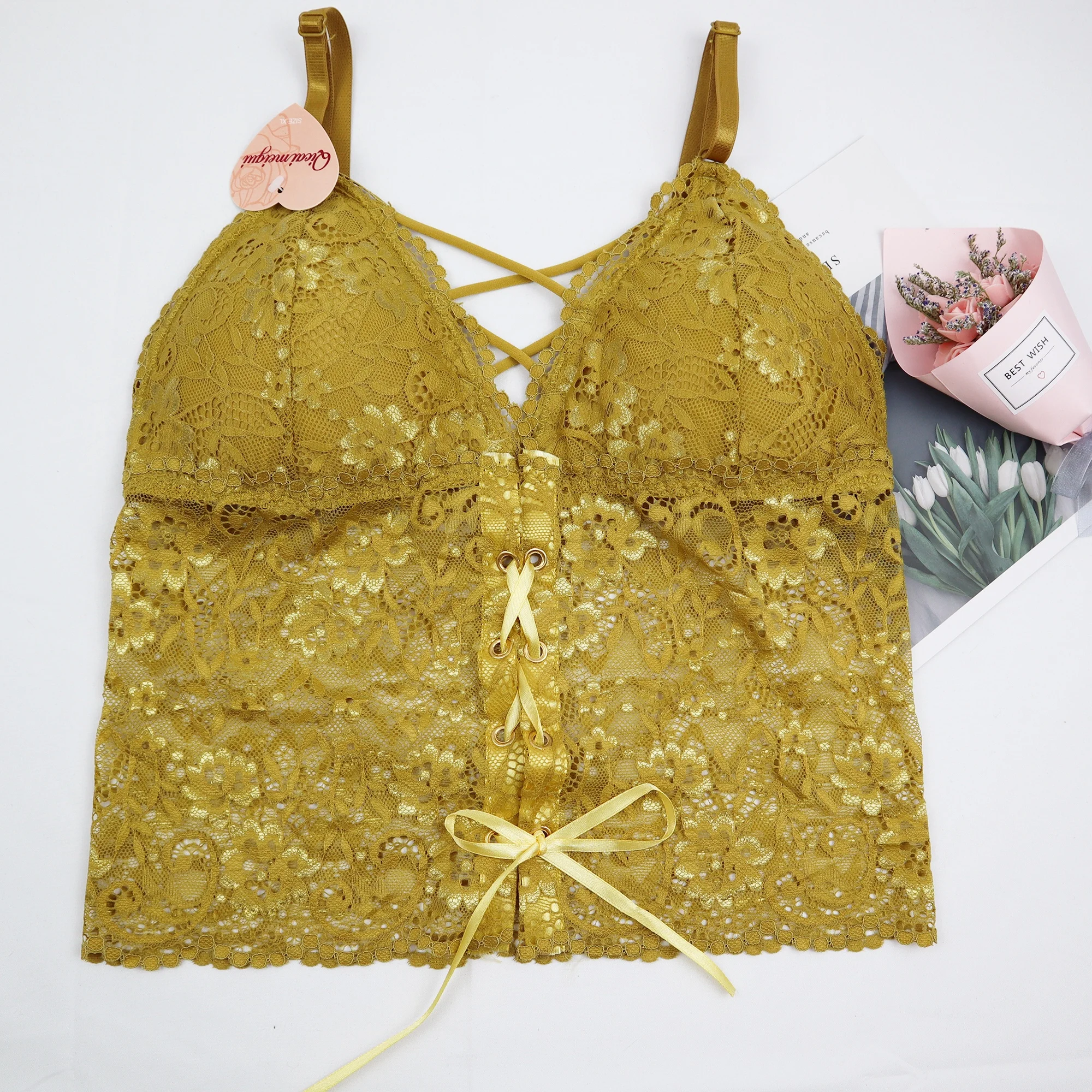 Factory Outlet custom brand New summer fashion women sexy tanks tops vest mature ladies Breathable lace underwear