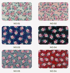 wholesale floral printed synthetic leather fabric pu designer pvc imitation leather fabric for making bags