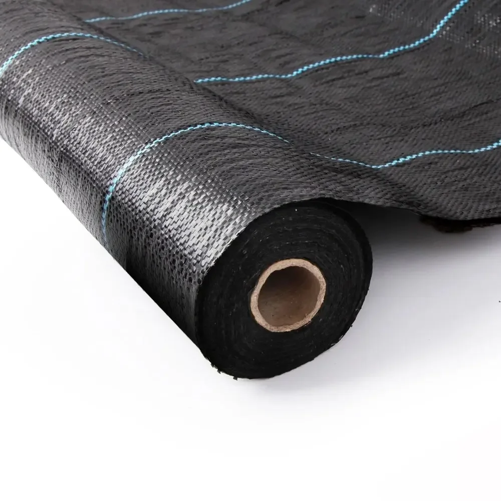 Customizable Size PP Woven Membrane PE Ground Cover Mesh Weed Mat Roll Anti-Grass Wee Control Cloth Mulch Film with Film Blocker