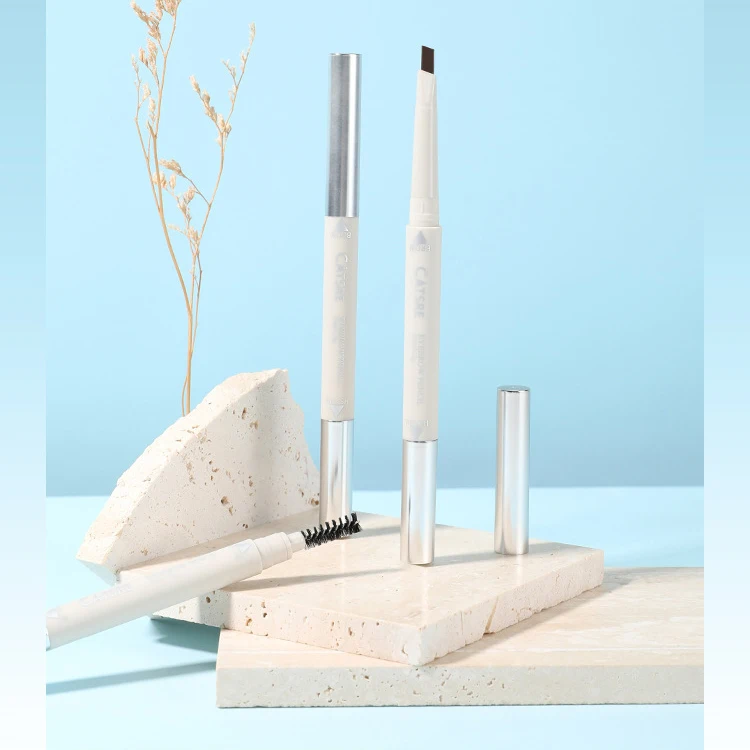 4-Shade Dual-End Eyebrow Pencil - Waterproof, Long-Lasting Natural Tint for All Skin Types Customization